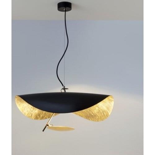 Black LED Chandelier Lighting Nordic Living Room Lamp Bedroom Black Golden Fixtures Hotel Hanging Lights Kitchen Lights Hanging