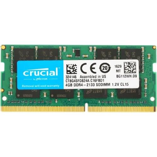 Crucial 4G 8G 16G RAM Single DDR4 2133MT/s PC4-17000 260-Pin 1.2V CL15 Memory For Laptop