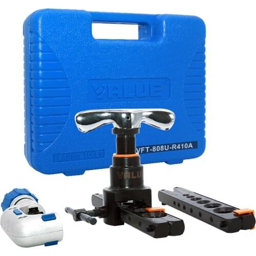 VFT-808U-R410 Eccentric Flare Air Conditioner Refrigerator Repair Metric Reamer Bell Tool Brass Tube Expander Set Y