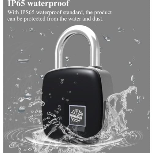 Electronic USB Rechargeable Smart Keyless Finger print Locks Waterproof Anti-Theft Security Padlock Door Luggage Lock