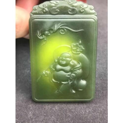 Top brand natural green jade pendant Buddha jade necklace men necklaces women pendants jadeite jade jewelry