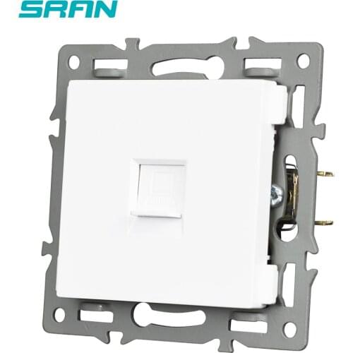 SRAN RJ45 socket module with iron plate and iron claw suitable for SRAN F series 82mm panels internet interface CAT5