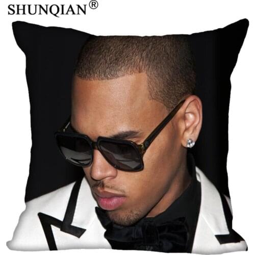 Custom Pillowcase Cover Chris Brown Square Zipper Pillow Cover (Two Sides) Print Your Pictures Cool Pillow Cases