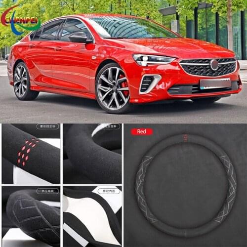 Non-Slip Breathable Car Suede Steering Wheel Cover For OPEL Series Astra Insignia Ampera Mokka Antara Corsa Interior Accessories