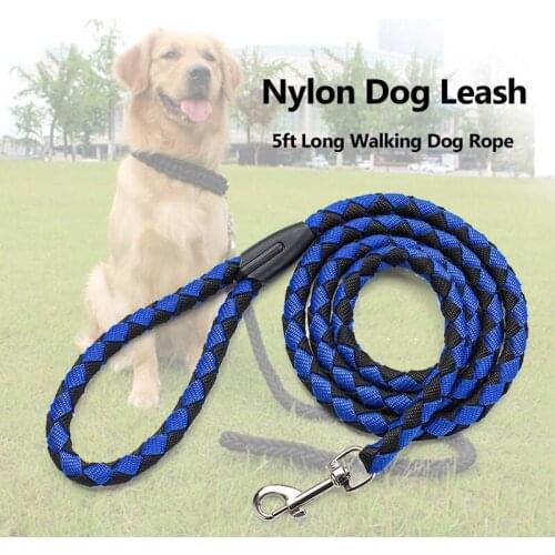 Nylon Dog Leash Walking Dog Rope Metal Clasp Dog Chain Traction Rope for Medium Dog Training Walking Outside Pet Supplies
