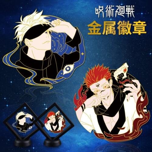 2021 new game Genshin Impact cartoon animation GANYU KEQING metal school bag pendant Jujutsu Kaisen alloy badge Gojo Satoru
