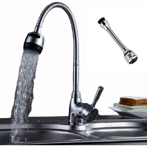 360°Rotatable Faucet Regulator Bent Water Saving Kitchen Fauce Aerator Extended Hose Faucet Nozzle Bubbler Kitchen Accessories