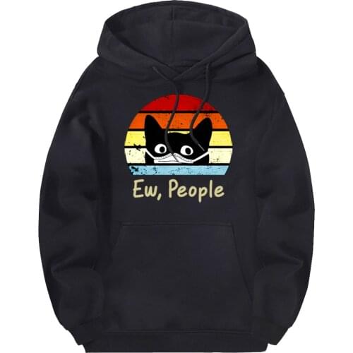 Casual Fleece Hooded Cats People Sweatshirts Men Hip Hop 2020 Brand Tracksuits Clothes Male Warm Hoodies Full Sleeve Hoody Homme