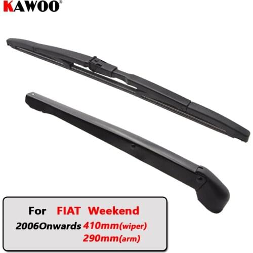 KAWOO Car Rear Wiper Blade Blades Back Window Wipers Arm For FIAT Weekend Hatchback (2006 Onwards) 410mm Windscreen Blade