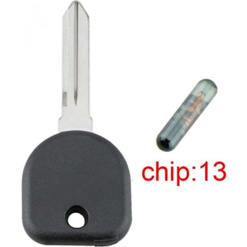 Uncut Blade Blank Car Replacement Key Ignition with 13 Transponder Chip B99PT Fit for Chevrolet