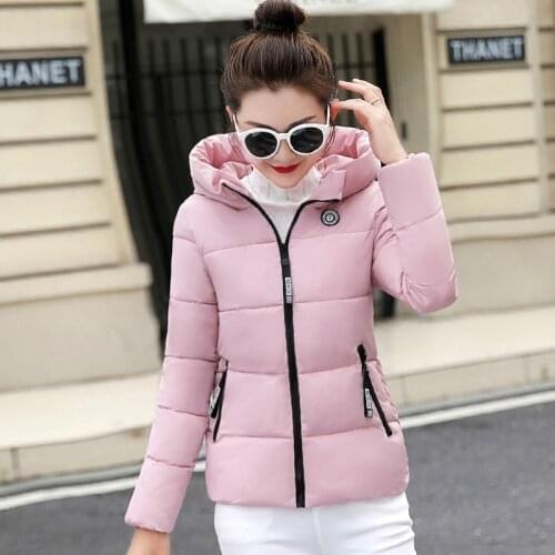 ISENMAL Winter New Women Jacket Coats Slim Parkas Female Down Cotton Hooded Overcoat Thick Warm Jackets Casual Student Coat