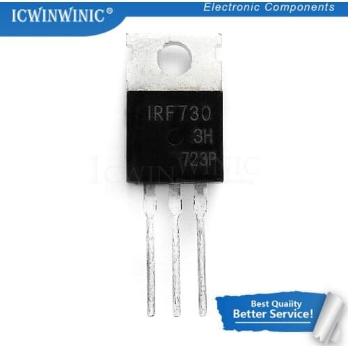 10piece IRF730 MOSFET N-Chan 400V 5.5 Amp TO-220 new original In Stock