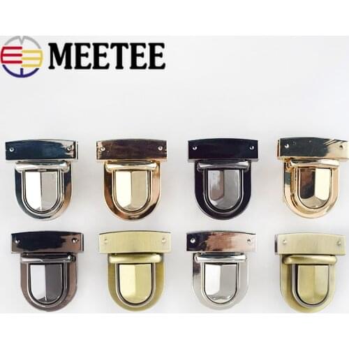 2Sets Fashion Women Twist Turn Locks Metal Bag Clasps Closure Lock Purse Handbag Bag Replacement DIY Hardware Accessories BF110