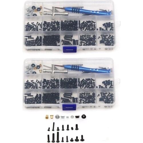2 Set M2 M3 Screw Fastener Kit Cross Sleeve Wrench Swing Arm Pin for WLtoys 144001 124019 124018 RC Car Spare Parts