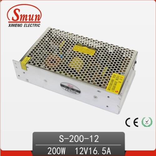200W 12V 16.5A Single Output AC/DC Switching Mode Power Supply S-200-12