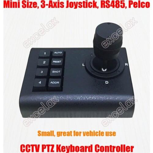 Mini Handheld Mobile 3D Joystick CCTV Keyboard Controller for Car Vehicle PTZ Dome Camera DVR Pan Tilt Zoom RS485 Keypad Control