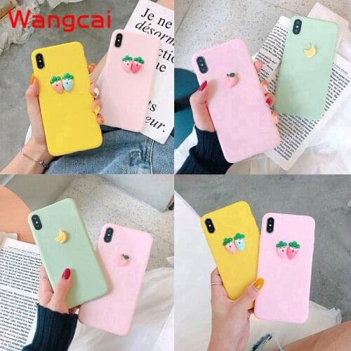 3D cute carrot banana Soft Case For Samusng Galaxy M30S A10S A20S A30S A50S A70 A80 A50 A60 A40 A30 A20 A10 fruit silicone Case