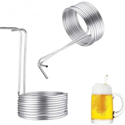 5 Sizes Super Efficient 304 Stainless Steel Beer Cooling Coil Home Brewing Immersion Wort Chiller Pipe Bar Wine Making Machine