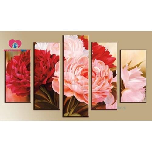 Diamond painting flowers diamond mosaic triptych picture by rhinestones diamond embroidery sale hobby crafts full drill square