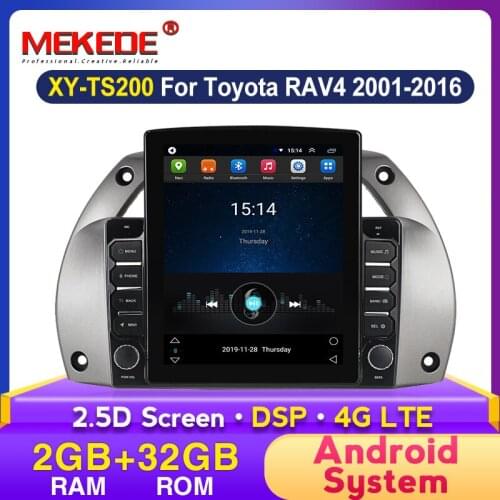 MEKEDE 2.5D Screen Car Radio Audio GPS Multimedia Player For Toyota RAV 4 RAV4 2001-2016 2G RAM 32G ROM Head Unit DSP WIFI FM