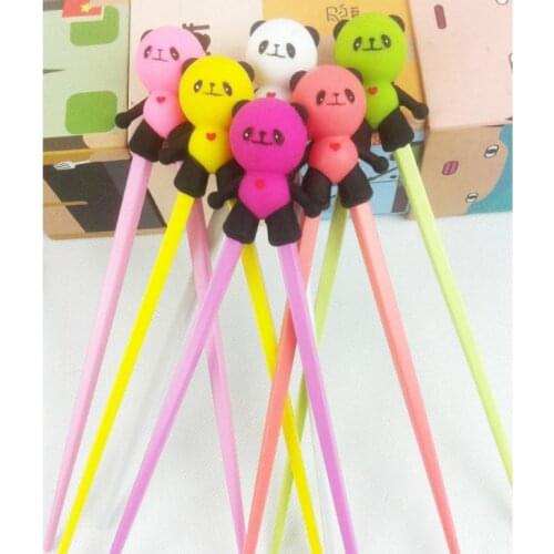 Free shipping 200 Pair Cute Panda Silicone Chopstick Chinese Chopstick Children Training Chopstick Length 18CM SN1207