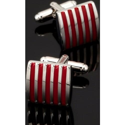 Free shipping, new mens shirt cufflinks red striped cufflinks exclusive gift buttons for the groom