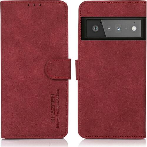 Pixel6 Pro 2021 Flip Case Texture Business Smooth Leather Book Cover for Google Pixel 6 Case Pixel 6Pro Wallet Funda Shockproof