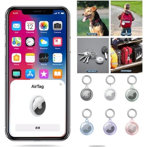 Suitable for Apple Airtags protective case anti-lost device locator tracker TPU crystal soft shell For Apple AirTag Accessory