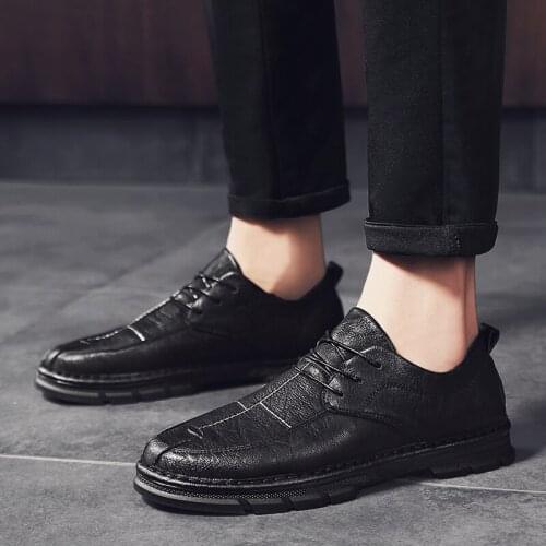 Black loafers de brown classic couro zapatos cuero dress Mens moccasins formal mens designer para Moccasins oxford flat leisure