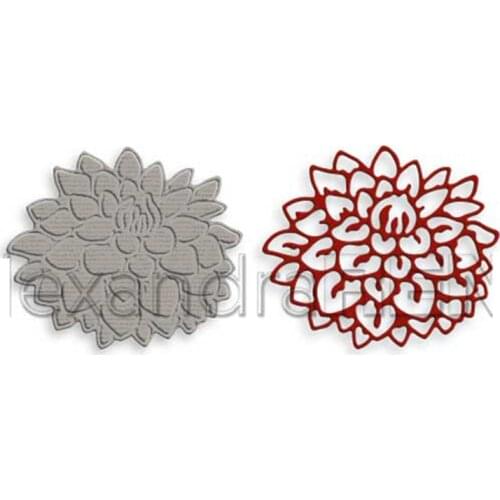 Dahlia Blossom 2021 Arrival New Metal Cutting Dies Scrapbook Diary Decoration Stencil Embossing Template DIY Greeting Card