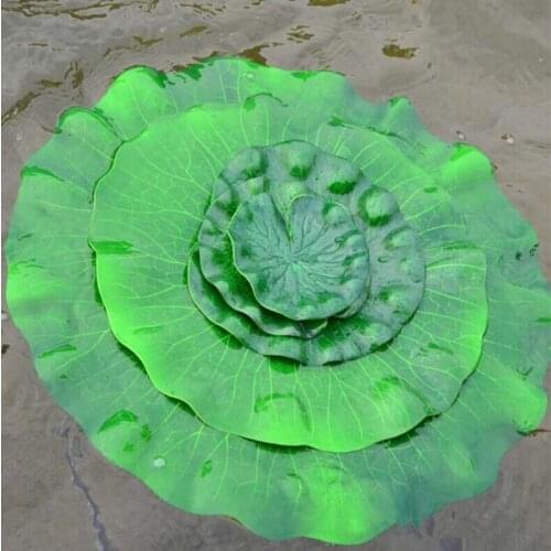 Teal Touch PU Green artificial lotus decoative leaf plant flower for pond decoration 10 cm to 40 cm available