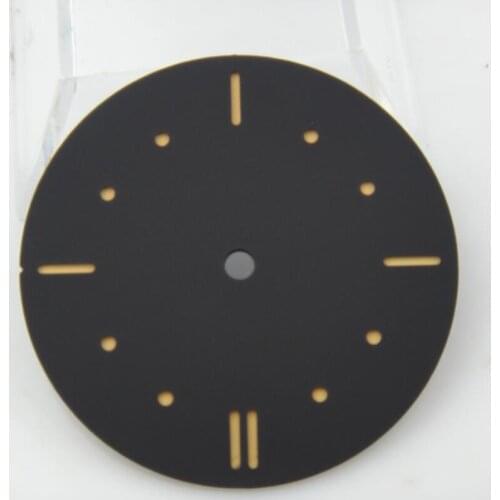 Watch parts Watch dial 39mm Double-deck Sandwich black dial Dot number Green luminous for eta6497 6498 ST3600 ST3621 No second