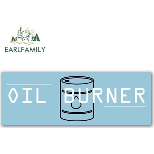 EARLFAMILY 13cm x 12cm Oil Burners SLAP Car Sticker and Decal Laptop JDM VAN Window Bumper Trunk Auto Stickers Decoration