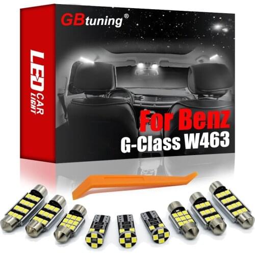 GBtuning Canbus LED Interior Light Kit 13PCS For Mercedes Benz G Class W463 G500 G550 G350 G63 AMG G65 (2012-2016) Vehicle Bulb