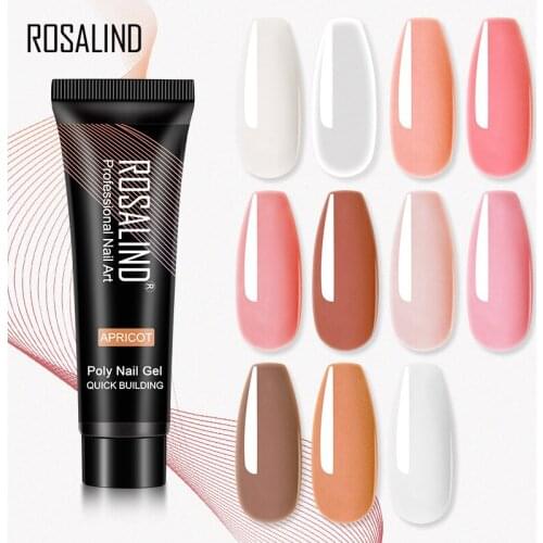 ROSALIND Builder Gel Nail Extension Poly Nail Varnishes Gel Semi Permanent 15ml Nude Color Nail Art Design Hybrid Vernis
