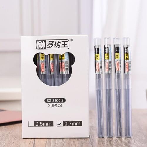 4 Pcs a lot Black Mechanical Pencil Replace Lead 05 07mm Erasable Automatic Graphite Pencil Refill 2B Hb 2H Stationery Supplies