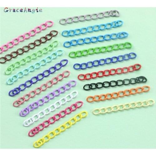 10pcs/lot 5CM End Chains with Extended Extension Tail Chain Connector for Jewelry Making Findings 5*7mm Earrings Crafts Handmade