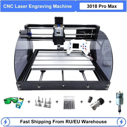 CNC 3018 Pro Max Laser Engraver Wood CNC Router GRBL DIY 3 Axis Milling Laser Engraving Machine With Offline Controller 0.5W-15W