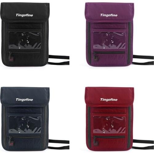 Multifunctional Hanging Neck Wallet Concealed Travel Pouch Passport Holder Mini Pessenger Bag for Women Men Students