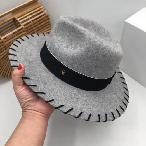 Panama Winter wool man wide brim gentleman Fesuture felt tide restoring ancient ways of England autumn winter hats Fedoras