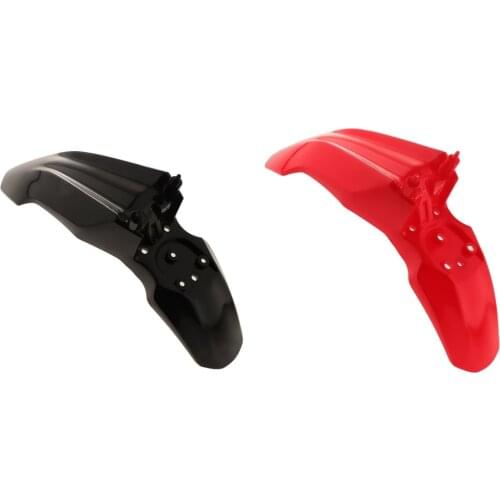 Plastic Universal Supermoto Front Fender Fit for Honda CRF 110 Black+Red