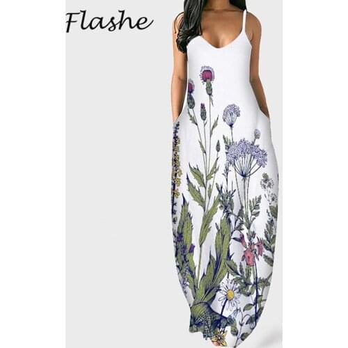 Fashion Women Dresses Summer Boho Dot Print V Neck Pocket Party Dress Casual Holiday Beach Sleeveless Female Midi Dress