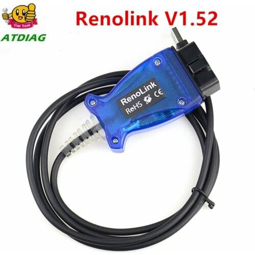 Hot RENOLINK OBD2 ECU Programmer for Renolink V1.52 Car Diagnostic Cable Key//ECM/UCH/Programmer