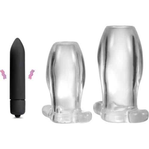 Clear Hollow Anal Sex Toys Prostata Massager Anus Spreader Enema Butt Plug Pussy Vagina Peeping Snooper Adult Games