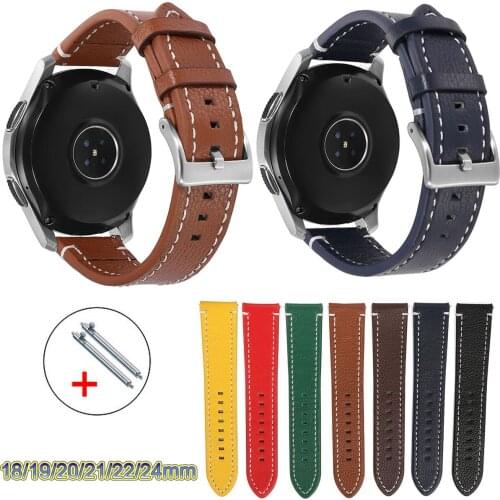 Genuine Leather Watchbands Bracelet Brown Black Red Cowhide Watch Strap For Women Men 18mm 19mm 20mm 21mm 22mm 24mm Wrist Band