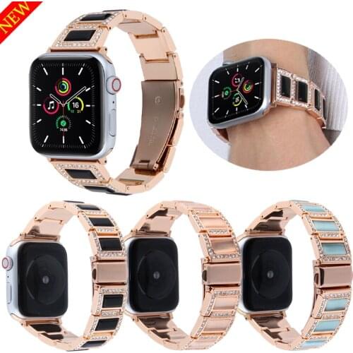 Metal Stainless Steel Strap for Apple Watch Band 44mm 40mm 42mm 38mm Luxury Designer Watchbands for iWatch Series 6 5 4 3 2 1 SE