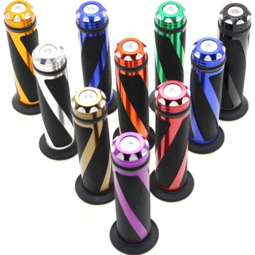 22mm 7/8" Motorcycle Dirt Bike Rubber Handle Grip For Vespa KYMCO Derbi Bajaj Kawasaki Honda Yamaha Suzuki Benelli Ducati