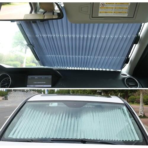 With Strong Suckers Car Window Sunshade Upgrade Car Windshield Sun Shade Automatic Extension Adjustable Sun Visor Protector