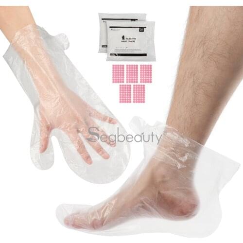 Segbeauty 200 Counts Extra Large XL Paraffin Wax Liners for Hand Feet Plastic Wax Booties Bags for Therabath Wax Treatment