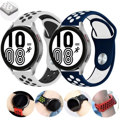 20mm/22mm band for Samsung Galaxy watch 3/46mm/42mm/Active 2/Gear s3 Frontier silicone bracelet Huawei watch GT/2/2E/Pro strap